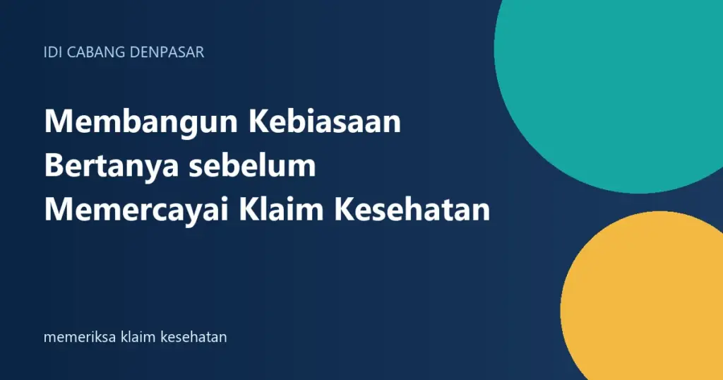 memeriksa klaim kesehatan